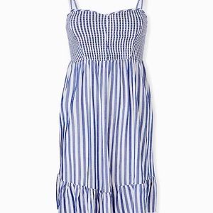 Torrid dress with white lightweight cardigan!